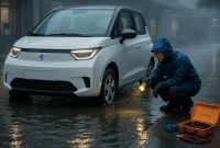 Mobil Listrik Kena Banjir